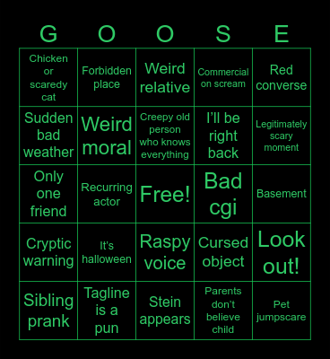 GooseBingo Card