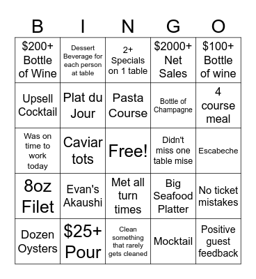 Gemma Bingo Card