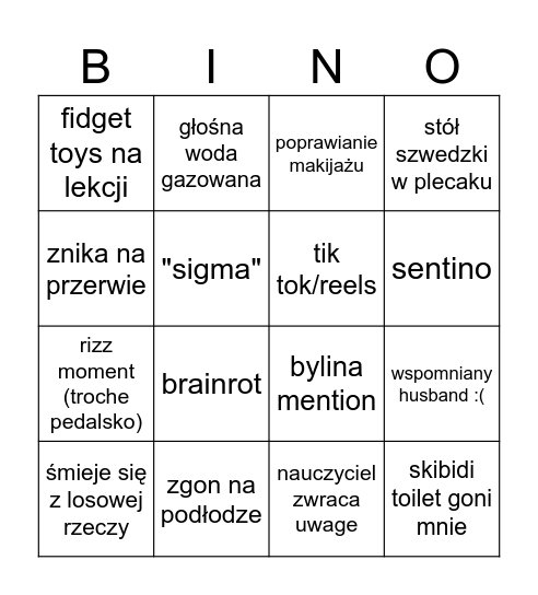 Karusix bingo Card
