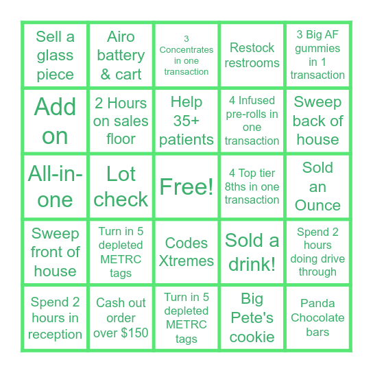 It's a Good Day for BINGO Card
