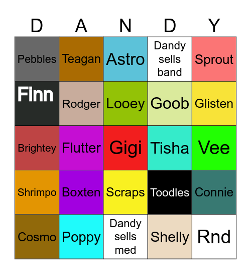 Dandy Bingo Card