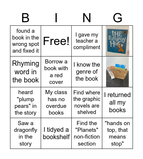 Library Bingo - Middle School Bingo Card