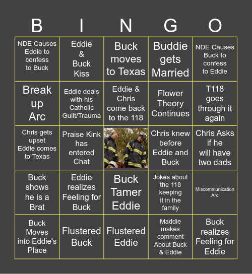 Buddie Bingo 8B Bingo Card