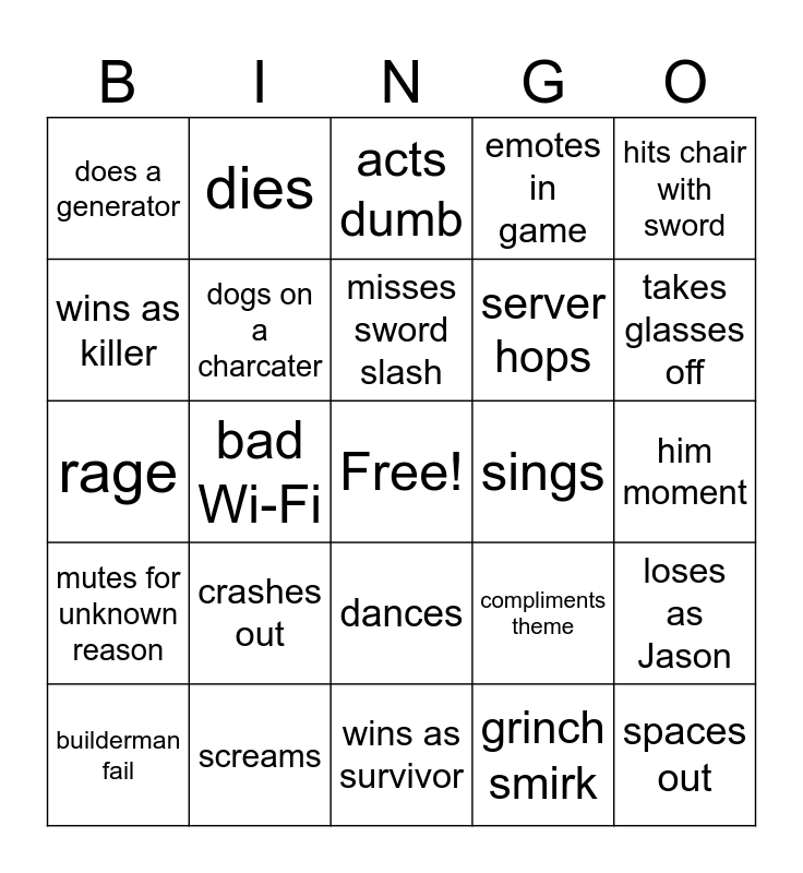 jario bingo Card