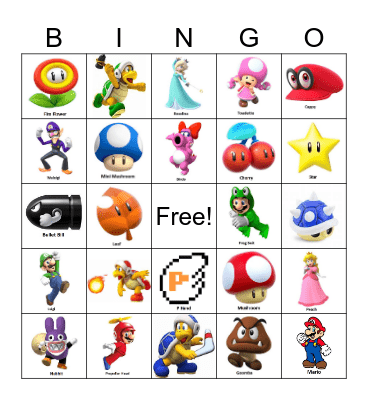 Mario Bingo Card