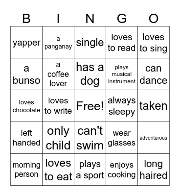 FIND SOMEONE WHO.... Bingo Card