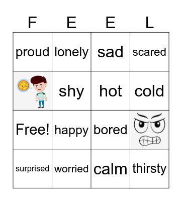 Feelings Bingo Card