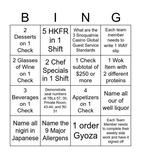 Week 3 BING Bingo Card