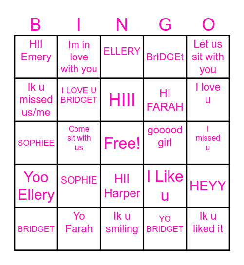 C-DAY LUNCH Bingo Card