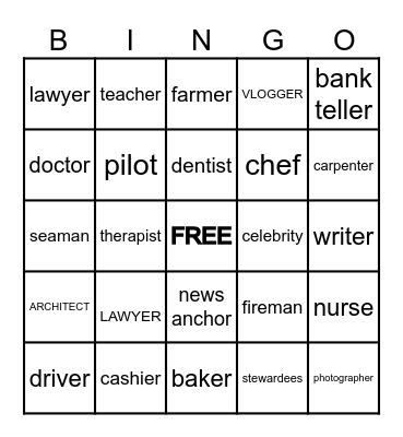 SERVICE BINGO Card