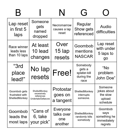 Goombob’s 1st Mongoose BINGO Card