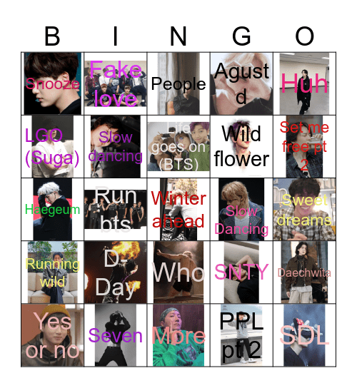 @zeharkives Bingo Card