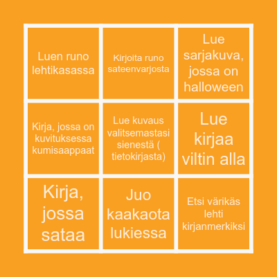 SYKSY Bingo Card