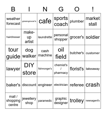 CA 4 Bingo Card