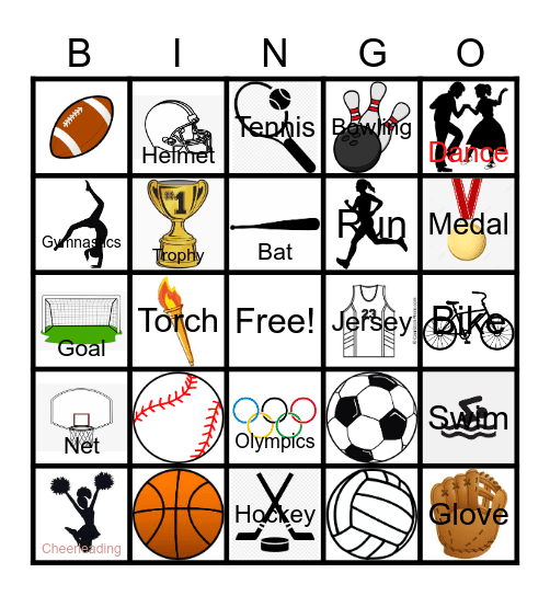 Sports Bingo Card