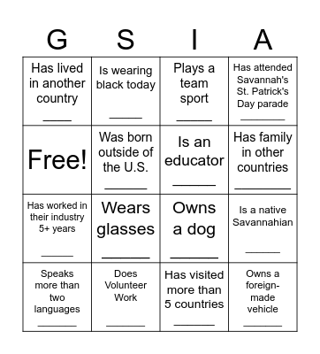 Bingo Card