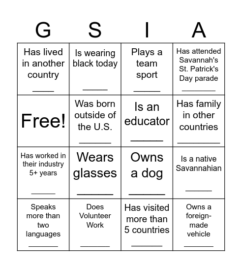 Bingo Card