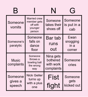 WRAP PARTY Bingo Card