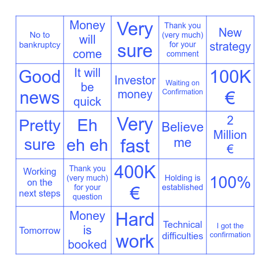 #? Empty Updates and Promises Bingo Card