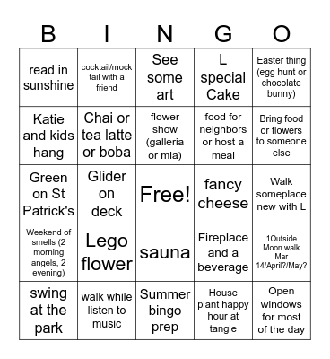 Spring '25 (Mar1-May31) Bingo Card