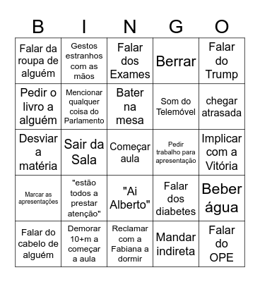 Lurdes Bento Bingo Card