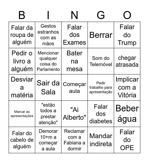 Lurdes Bento Bingo Card