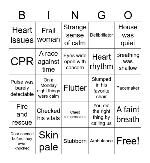 The Call That Changed Everything Bingo Card