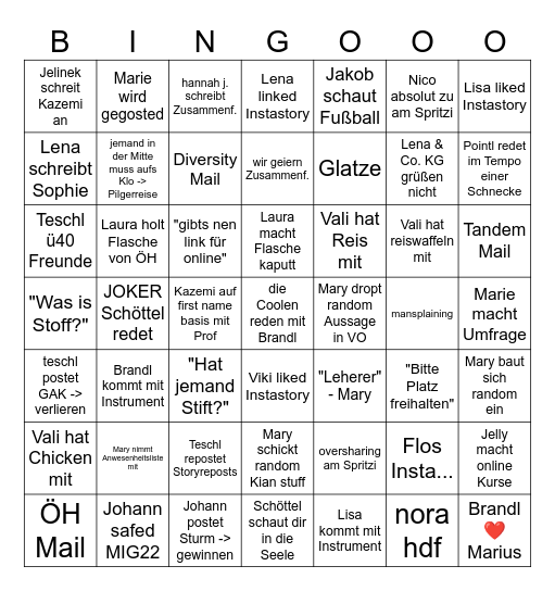 Mig22 pt 2 Bingo Card