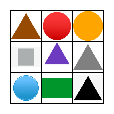 Colors and Shapes BINGO Card