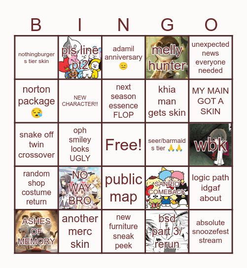 ANNIVERSARY CONTENT STREAM Bingo Card