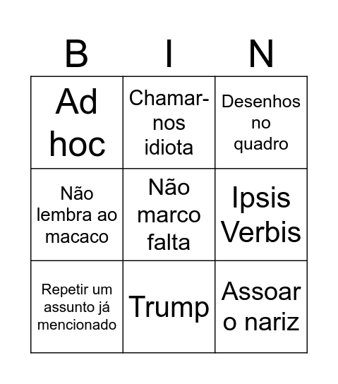 A.M.P BINGO 2ª Edição Bingo Card