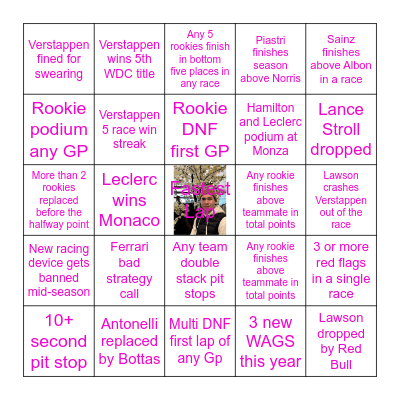 The Scrubs Bingo Card