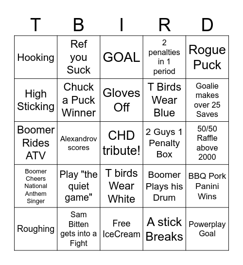 Sensory Friendly Bingo Card