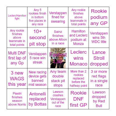 The Scrubs Bingo Card