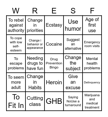 Washington Hill Climbers Bingo Card