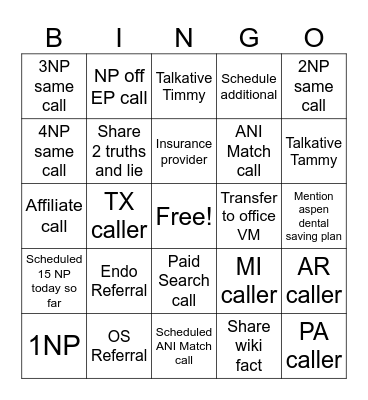 Bingo Card