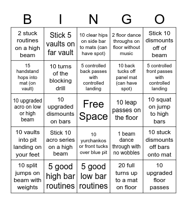 B I N G O Bingo Card