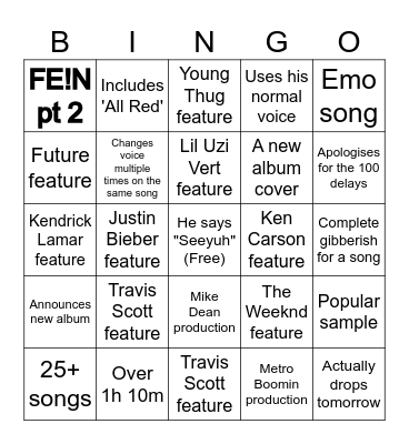I AM MUSIC BINGO Card