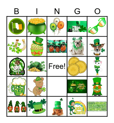 Happy St. Patricks Day Bingo Card