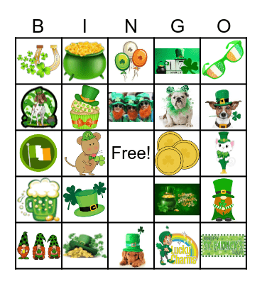 Happy St. Patricks Day Bingo Card