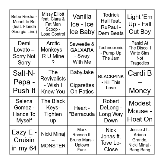 Bri's Birthday Bingo Card