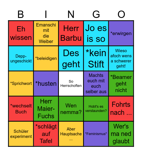 Mauß Bingo Card