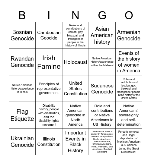 Covered Cover All Bingo Card
