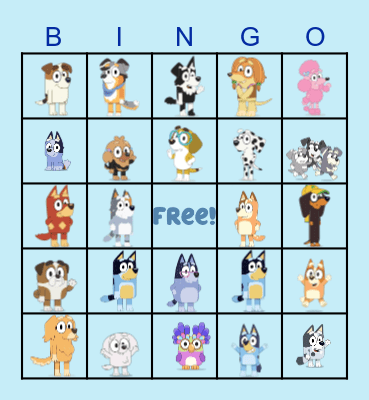Bluey Bingo! Bingo Card