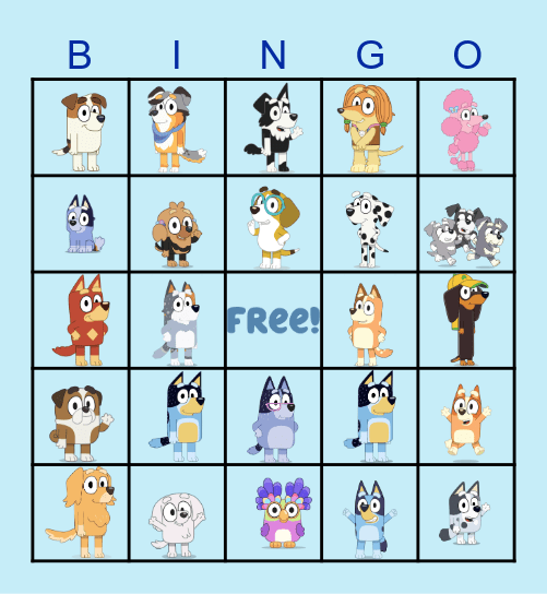 Bluey Bingo! Bingo Card