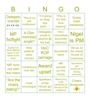 ORDERR IN THE HOUSE🔥🫣 Bingo Card