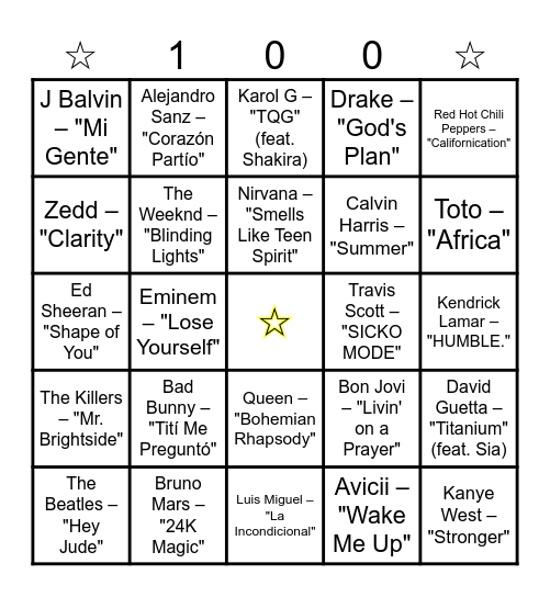 MANUEL 100 AÑOS Bingo Card