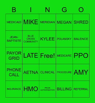 ST PATRICK'S DAY Bingo Card
