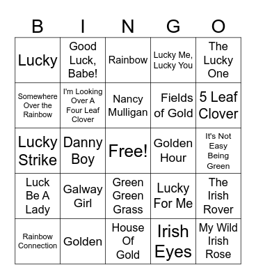 St. Patricks Day BINGO Card