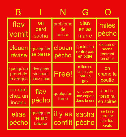 la mission espagnole Bingo Card